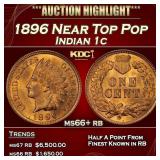 1896 Indian Cent Near Top Pop 1c ms66+ rb SEGS