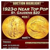 1923-d Gold St. Gaudens Double Eagle Near Top Pop