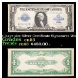 1923 $1 large size Silver Certificate Grades Selec