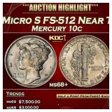 1945-s Micro S FS-512 Mercury Dime Near Top Pop 10