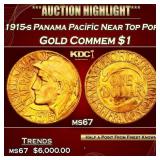 1915-s Panama Pacific Gold Commem Dollar Near Top