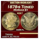 1878-s Morgan Dollar Toned $1 ms66 pl SEGS