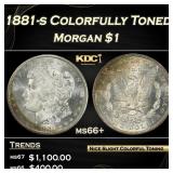 1881-s Morgan Dollar Colorfully Toned $1 ms66+ SEG