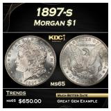 1897-s Morgan Dollar $1 Grades ms65