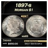 1897-s Morgan Dollar $1 Grades ms65
