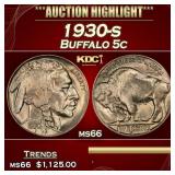 1930-s Buffalo Nickel 5c ms66 SEGS