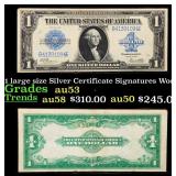 1923 $1 large size Silver Certificate Grades Selec