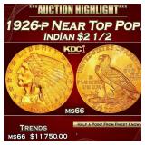 1926-p Gold Indian Quarter Eagle Near Top Pop! $2