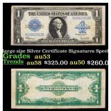 1923 $1 large size Silver Certificate Grades Selec