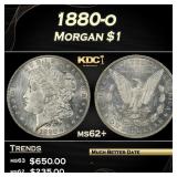 1880-o Morgan Dollar $1 Grades ms62+