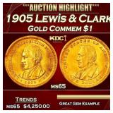 1905 Lewis & Clark Gold Commem Dollar 1 ms65 SEGS