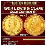 1904 Lewis & Clark Gold Commem Dollar 1 ms66+ SEGS