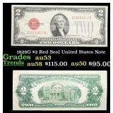 1928G $2 Red Seal United States Note Grades Select