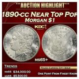 1890-cc Morgan Dollar Near Top Pop $1 ms65+ SEGS