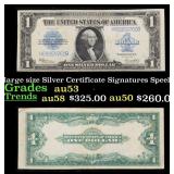 1923 $1 large size Silver Certificate Grades Selec