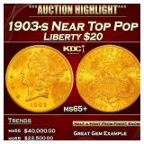 1903-s Gold Liberty Double Eagle Near Top Pop $20