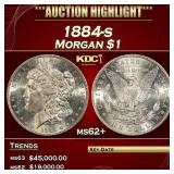 1884-s Morgan Dollar $1 ms62+ USCG