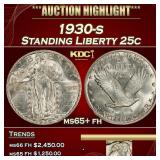 1930-s Standing Liberty Quarter 25c ms65+ fh SEGS