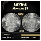 1879-s Morgan Dollar $1 Grades ms65