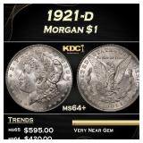 1921-d Morgan Dollar $1 Grades ms64+
