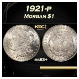 1921-p Morgan Dollar $1 Grades ms63+