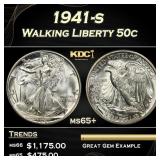 1941-s Walking Liberty Half Dollar 50c Grades ms65
