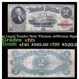 1917 $2 Large Size Legal Tender Note Thomas Jeffer