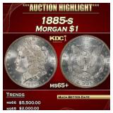1885-s Morgan Dollar $1 ms65+ SEGS
