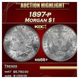 1897-p Morgan Dollar $1 ms66+ SEGS