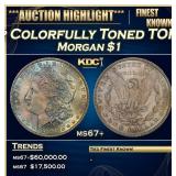 1881-p Morgan Dollar Colorfully Toned TOP POP! $1