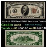 1934A $10 FRN Hawaii WWII Emergency Currency Grade