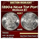 1890-s Morgan Dollar Near Top Pop! $1 ms66 SEGS