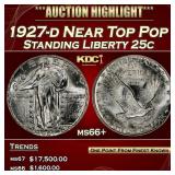 1927-d Standing Liberty Quarter Near Top Pop 25c m