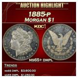 1885-p Morgan Dollar $1 ms65+ dmpl SEGS