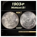 1903-p Morgan Dollar $1 Grades ms62+