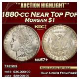 1880-cc Morgan Dollar Near Top Pop $1 ms67+ SEGS