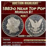 1883-o Morgan Dollar Near Top Pop $1 ms66+ dmpl SE
