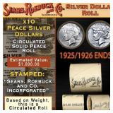 Circulated 10 Coin SEARS Peace Silver Dollar $1 Ro