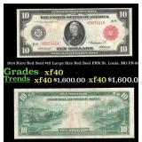 1914 $10 Large Size Red Seal FRN Rare Red Seal St.