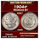 1904-p Morgan Dollar $1 ms65 SEGS