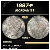 1887-p Morgan Dollar $1 ms66+ SEGS