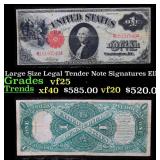 1917 $1 Large Size Legal Tender Note Grades vf+ Si