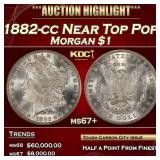 1882-cc Morgan Dollar Near Top Pop $1 ms67+ SEGS