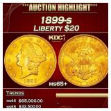 1899-s Gold Liberty Double Eagle $20 ms65+ SEGS