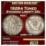 1928-s Standing Liberty Quarter Toned 25c ms66+ FH