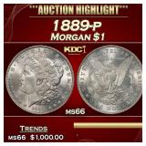 1889-p Morgan Dollar $1 ms66 SEGS