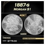1887-s Morgan Dollar $1 ms64 SEGS