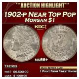 1902-p Morgan Dollar Near Top Pop $1 ms66+ SEGS