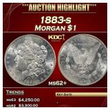 1883-s Morgan Dollar $1 ms62+ USCG