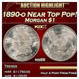 1890-o Morgan Dollar Near Top Pop! $1 ms66 SEGS
